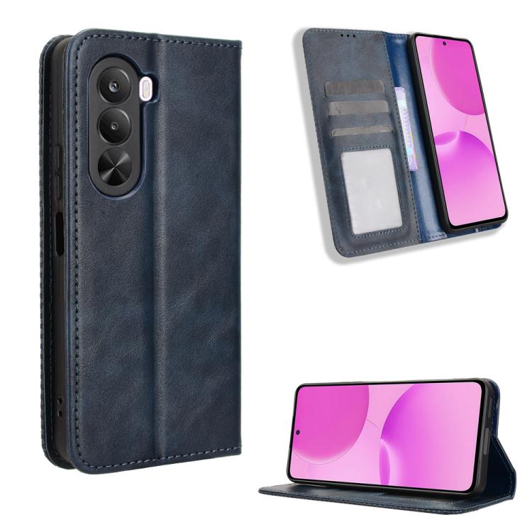 Magnetic Buckle Retro Texture Leather Phone Case, For Realme C100 4G, For Realme C83 5G / P4 Lite 5G, For Realme P4 Power 5G, For Realme Note 80 4G, For Realme 16 5G, For Realme 16 Pro+ 5G, For Realme 16 Pro 5G, For Realme P4x 5G                       ...