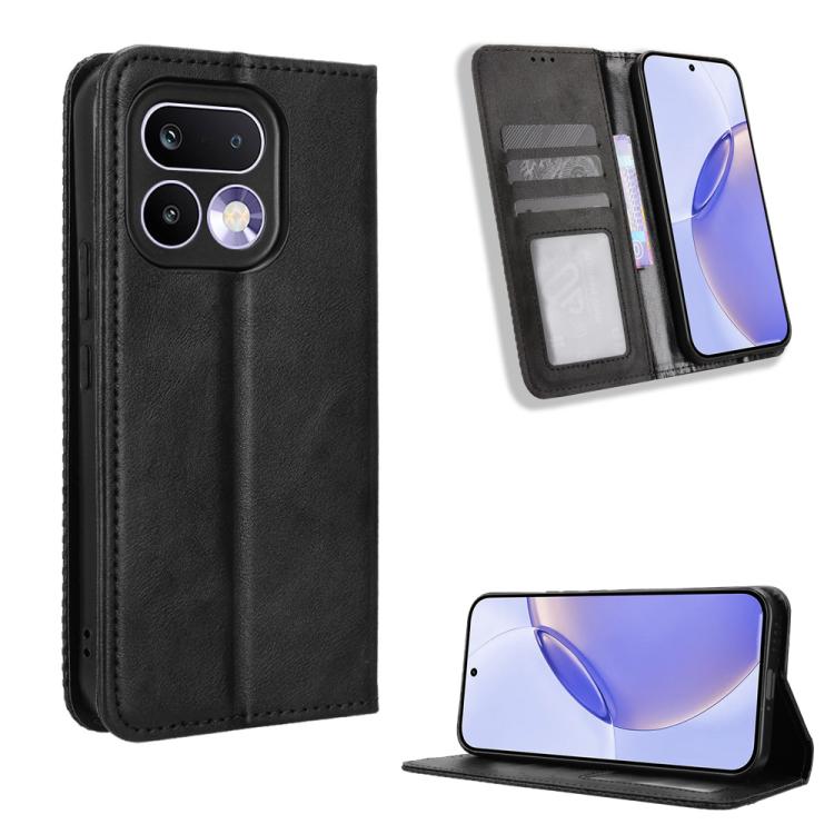 Magnetic Buckle Retro Texture Leather Phone Case, For Realme C100 4G, For Realme C83 5G / P4 Lite 5G, For Realme P4 Power 5G, For Realme Note 80 4G, For Realme 16 5G, For Realme 16 Pro+ 5G, For Realme 16 Pro 5G, For Realme P4x 5G                       ...