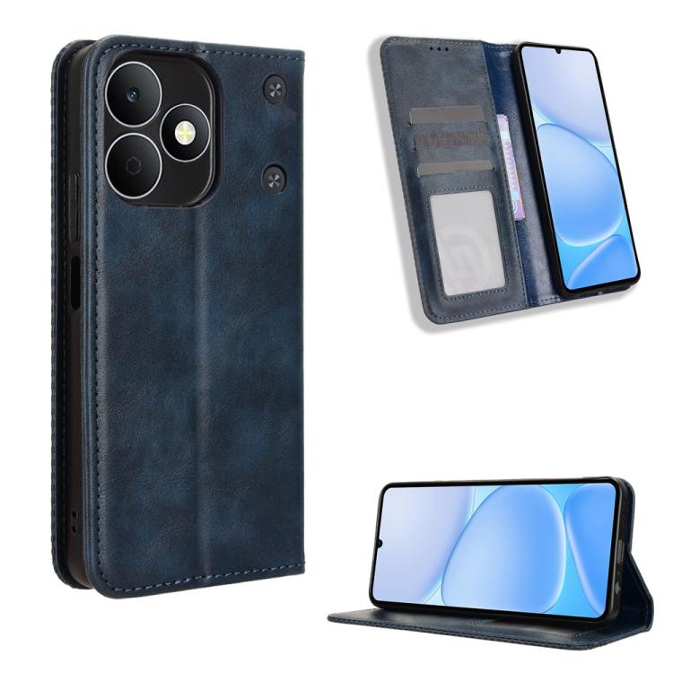 Magnetic Buckle Retro Texture Leather Phone Case, For Realme C100 4G, For Realme C83 5G / P4 Lite 5G, For Realme P4 Power 5G, For Realme Note 80 4G, For Realme 16 5G, For Realme 16 Pro+ 5G, For Realme 16 Pro 5G, For Realme P4x 5G                       ...