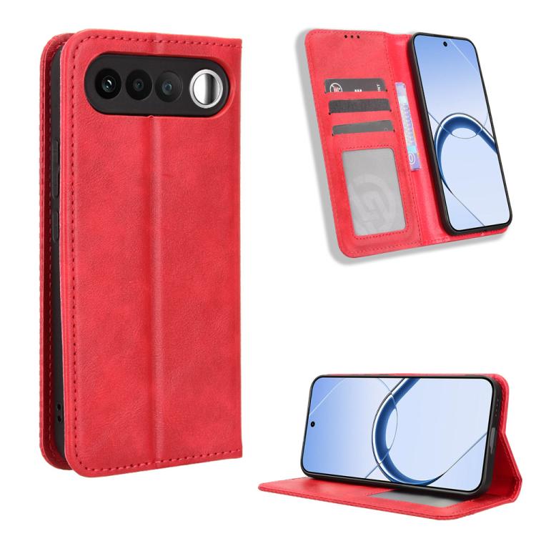 Magnetic Buckle Retro Texture Leather Phone Case, For Realme C100 4G, For Realme C83 5G / P4 Lite 5G, For Realme P4 Power 5G, For Realme Note 80 4G, For Realme 16 5G, For Realme 16 Pro+ 5G, For Realme 16 Pro 5G, For Realme P4x 5G                       ...