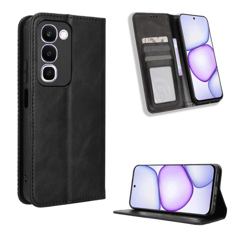 Magnetic Buckle Retro Texture Leather Phone Case, For Realme C100 4G, For Realme C83 5G / P4 Lite 5G, For Realme P4 Power 5G, For Realme Note 80 4G, For Realme 16 5G, For Realme 16 Pro+ 5G, For Realme 16 Pro 5G, For Realme P4x 5G                       ...
