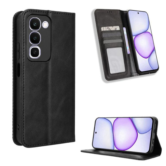 Magnetic Buckle Retro Texture Leather Phone Case, For Realme C100 4G, For Realme C83 5G / P4 Lite 5G, For Realme P4 Power 5G, For Realme Note 80 4G, For Realme 16 5G, For Realme 16 Pro+ 5G, For Realme 16 Pro 5G, For Realme P4x 5G                       ...