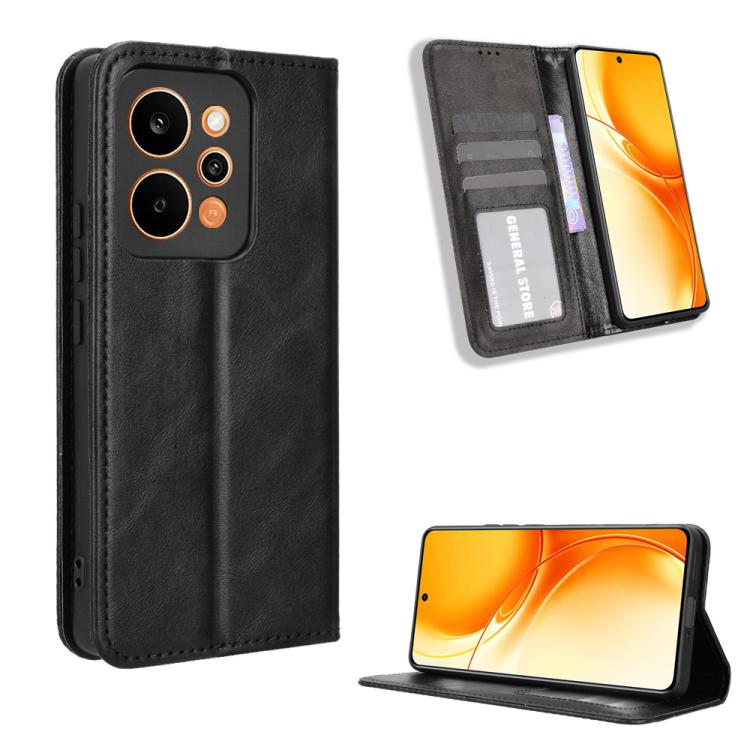 Magnetic Buckle Retro Texture Leather Phone Case, For Realme C100 4G, For Realme C83 5G / P4 Lite 5G, For Realme P4 Power 5G, For Realme Note 80 4G, For Realme 16 5G, For Realme 16 Pro+ 5G, For Realme 16 Pro 5G, For Realme P4x 5G                       ...