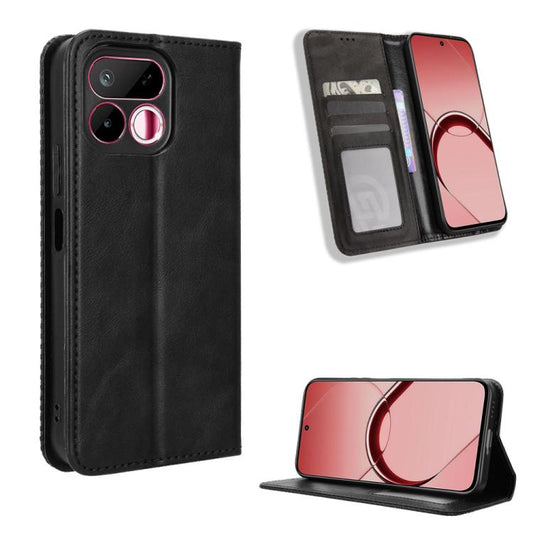 Magnetic Buckle Retro Texture Leather Phone Case, For Realme 16T 5G, For Realme C100i 4G / C100x 4G, For Realme C100 4G, For Realme C83 5G / P4 Lite 5G, For Realme P4 Power 5G, For Realme Note 80 4G, For Realme 16 5G, For Realme 16 Pro+ 5G             ...