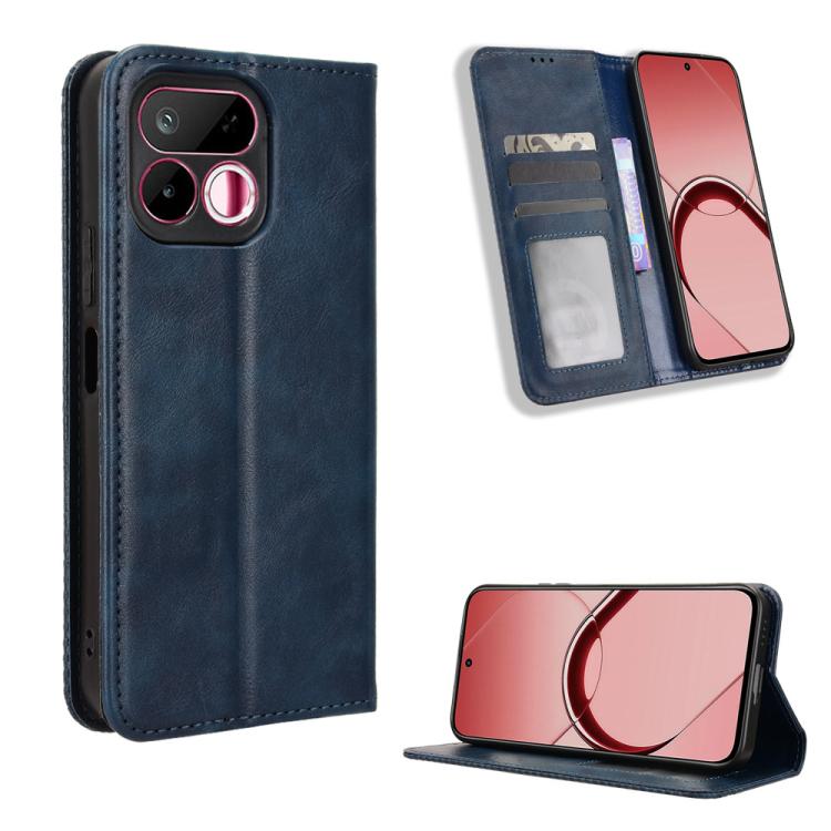 Magnetic Buckle Retro Texture Leather Phone Case, For Realme 16T 5G, For Realme C100i 4G / C100x 4G, For Realme C100 4G, For Realme C83 5G / P4 Lite 5G, For Realme P4 Power 5G, For Realme Note 80 4G, For Realme 16 5G, For Realme 16 Pro+ 5G             ...