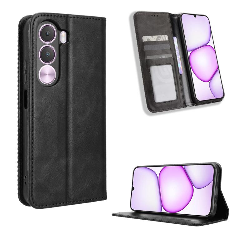 Magnetic Buckle Retro Texture Leather Phone Case, For Realme 16T 5G, For Realme C100i 4G / C100x 4G, For Realme C100 4G, For Realme C83 5G / P4 Lite 5G, For Realme P4 Power 5G, For Realme Note 80 4G, For Realme 16 5G, For Realme 16 Pro+ 5G             ...