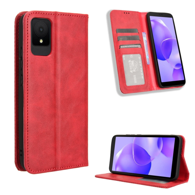 Magnetic Buckle Retro Texture Leather Phone Case, For TCL 50 XL 5G, For TCL 50 5G, For TCL 50 SE 4G, For TCL 501 4G, For TCL 505 4G, For TCL 502, For TCL 40 XE 5G / 40 NxtPaper 5G, For TCL 40 NxtPaper 4G, For TCL 40 XE 5G, For TCL 40 XL, For TCL ION X