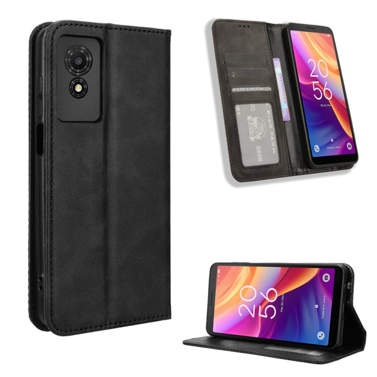 Magnetic Buckle Retro Texture Leather Phone Case, For TCL 50 LE, For TCL 50 XL 5G, For TCL 50 5G, For TCL 50 SE 4G, For TCL 501 4G, For TCL 505 4G, For TCL 502, For TCL 40 XE 5G / 40 NxtPaper 5G, For TCL 40 NxtPaper 4G, For TCL 40 XE 5G, For TCL 40 XL ...