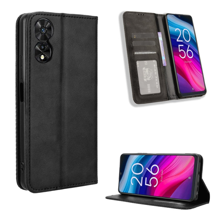 Magnetic Buckle Retro Texture Leather Phone Case, For TCL 50 LE, For TCL 50 XL 5G, For TCL 50 5G, For TCL 50 SE 4G, For TCL 501 4G, For TCL 505 4G, For TCL 502, For TCL 40 XE 5G / 40 NxtPaper 5G, For TCL 40 NxtPaper 4G, For TCL 40 XE 5G, For TCL 40 XL ...