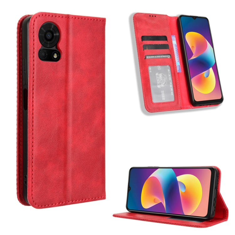 Magnetic Buckle Retro Texture Leather Phone Case, For TCL 50 LE, For TCL 50 XL 5G, For TCL 50 5G, For TCL 50 SE 4G, For TCL 501 4G, For TCL 505 4G, For TCL 502, For TCL 40 XE 5G / 40 NxtPaper 5G, For TCL 40 NxtPaper 4G, For TCL 40 XE 5G, For TCL 40 XL ...