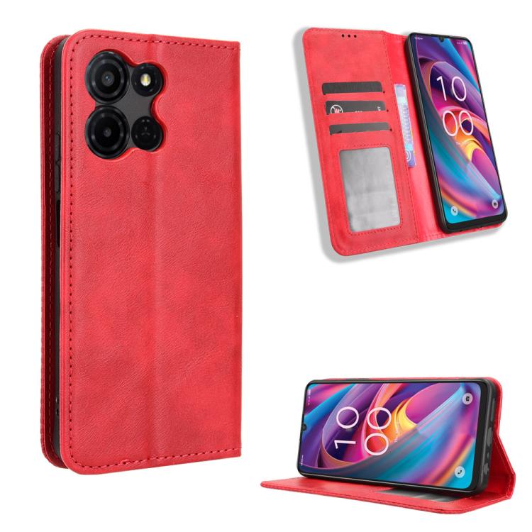 Magnetic Buckle Retro Texture Leather Phone Case, For TCL K70 SE T453D, For TCL K70 4G / K70 Power 4G, For TCL NxtPaper 70 Pro 5G, For TCL K32 5G / K33 5G, For TCL NxtPaper 60 Ultra 5G, For TCL 60 SE NxtPaper 5G, For TCL 60 NxtPaper, For TCL 605 / 60 S...