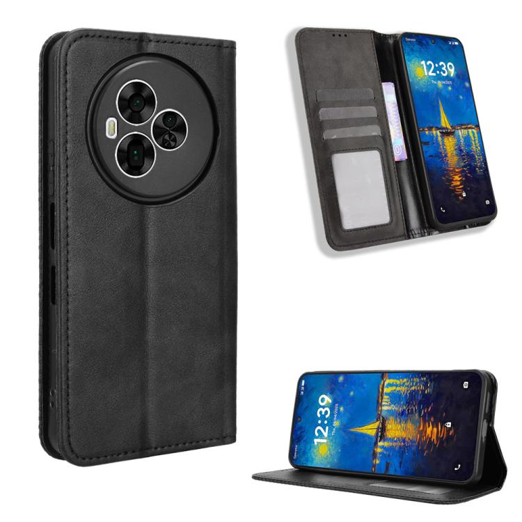 Magnetic Buckle Retro Texture Leather Phone Case, For TCL K70 SE T453D, For TCL K70 4G / K70 Power 4G, For TCL NxtPaper 70 Pro 5G, For TCL K32 5G / K33 5G, For TCL NxtPaper 60 Ultra 5G, For TCL 60 SE NxtPaper 5G, For TCL 60 NxtPaper, For TCL 605 / 60 S...