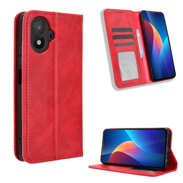 Magnetic Buckle Retro Texture Leather Phone Case, For TCL K70 5G / K70 XE, For TCL K70 SE T453D, For TCL K70 4G / K70 Power 4G, For TCL NxtPaper 70 Pro 5G, For TCL K32 5G / K33 5G, For TCL NxtPaper 60 Ultra 5G, For TCL 60 SE NxtPaper 5G                ...