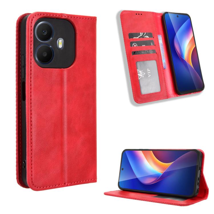 Magnetic Buckle Retro Texture Leather Phone Case, For TCL K70 5G / K70 XE, For TCL K70 SE T453D, For TCL K70 4G / K70 Power 4G, For TCL NxtPaper 70 Pro 5G, For TCL K32 5G / K33 5G, For TCL NxtPaper 60 Ultra 5G, For TCL 60 SE NxtPaper 5G                ...