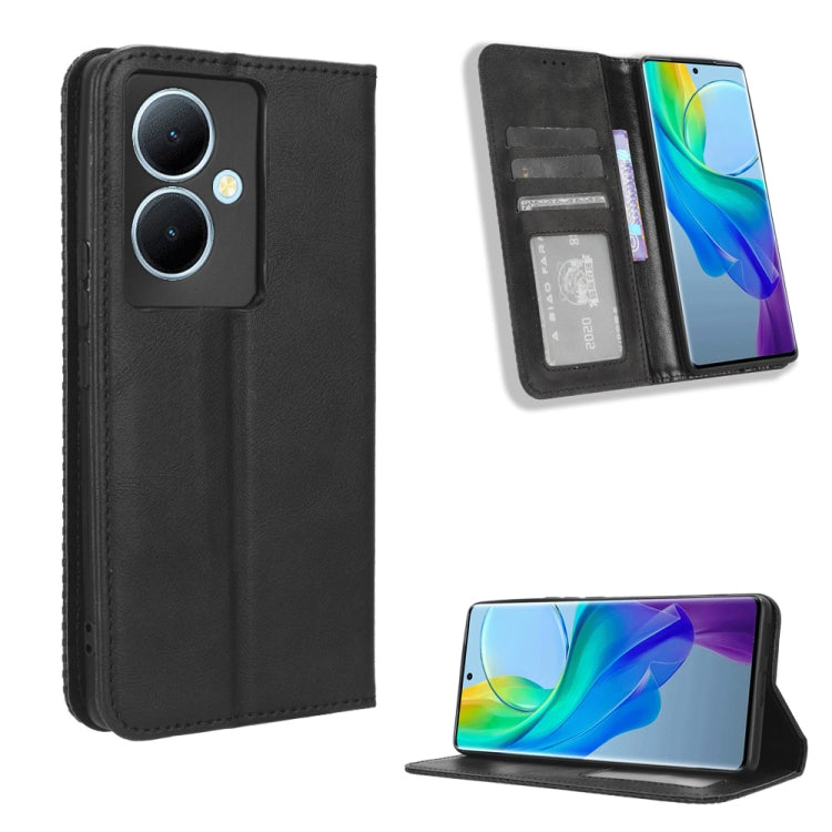 Magnetic Buckle Retro Texture Leather Phone Case, For vivo Y17s 4G, For vivo V29e 5G, For vivo Y27 / Y36 5G / 4G, For vivo Y35+ 5G, For vivo S17 5G / S17 Pro, For vivo S17e, For vivo Y78 Plus, For vivo Y16 / iQOO Z7i, For vivo Y100 5G                  ...