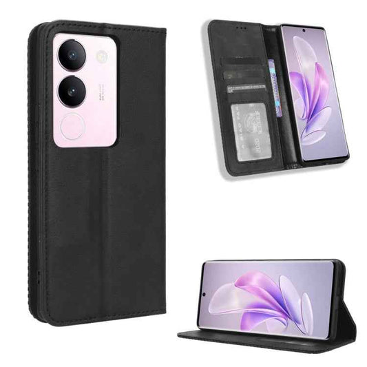 Magnetic Buckle Retro Texture Leather Phone Case, For vivo S17 5G / S17 Pro, For vivo S17e, For vivo Y78 Plus, For vivo Y16 / iQOO Z7i, For vivo Y100 5G, For vivo Y33T / Y33s / Y21 / Y21s, For vivo Y33T 2023 V2317A