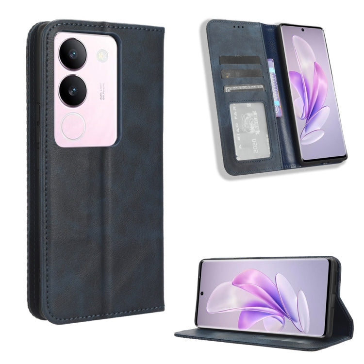 Magnetic Buckle Retro Texture Leather Phone Case, For vivo Y17s 4G, For vivo V29e 5G, For vivo Y27 / Y36 5G / 4G, For vivo Y35+ 5G, For vivo S17 5G / S17 Pro, For vivo S17e, For vivo Y78 Plus, For vivo Y16 / iQOO Z7i, For vivo Y100 5G                  ...