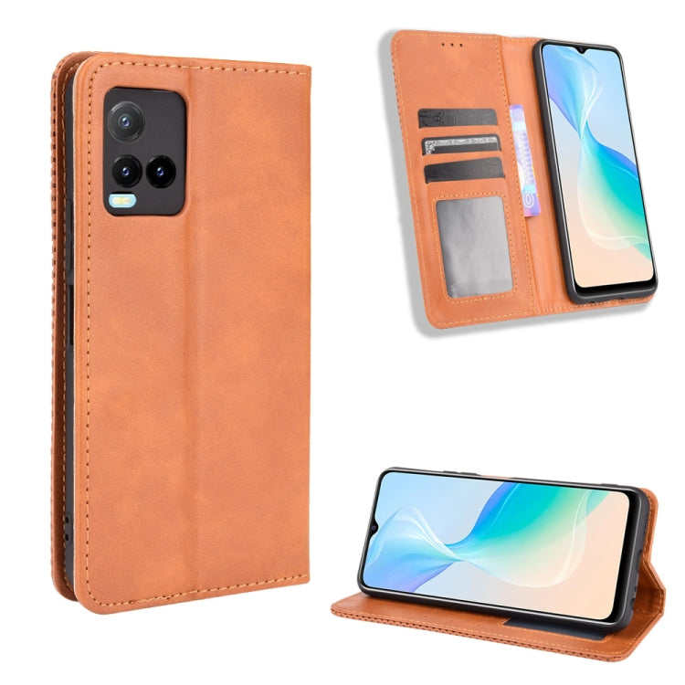 Magnetic Buckle Retro Texture Leather Phone Case, For vivo Y17s 4G, For vivo V29e 5G, For vivo Y27 / Y36 5G / 4G, For vivo Y35+ 5G, For vivo S17 5G / S17 Pro, For vivo S17e, For vivo Y78 Plus, For vivo Y16 / iQOO Z7i, For vivo Y100 5G                  ...