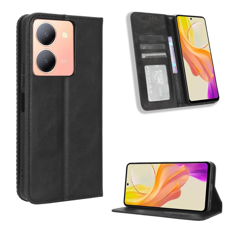 Magnetic Buckle Retro Texture Leather Phone Case, For vivo Y17s 4G, For vivo V29e 5G, For vivo Y27 / Y36 5G / 4G, For vivo Y35+ 5G, For vivo S17 5G / S17 Pro, For vivo S17e, For vivo Y78 Plus, For vivo Y16 / iQOO Z7i, For vivo Y100 5G                  ...