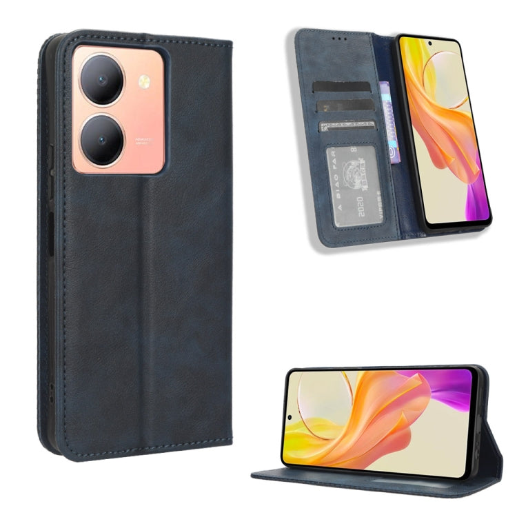 Magnetic Buckle Retro Texture Leather Phone Case, For vivo Y17s 4G, For vivo V29e 5G, For vivo Y27 / Y36 5G / 4G, For vivo Y35+ 5G, For vivo S17 5G / S17 Pro, For vivo S17e, For vivo Y78 Plus, For vivo Y16 / iQOO Z7i, For vivo Y100 5G                  ...