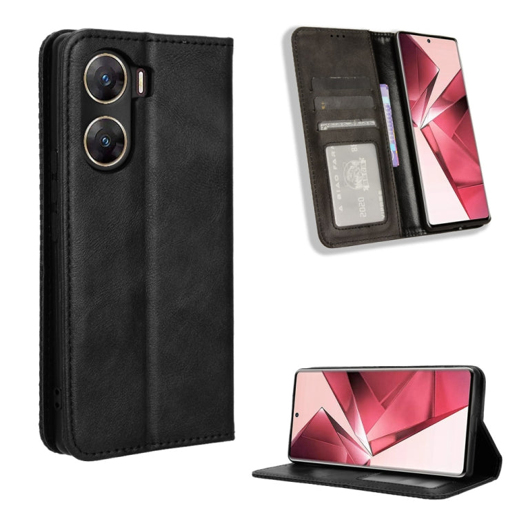 Magnetic Buckle Retro Texture Leather Phone Case, For vivo Y17s 4G, For vivo V29e 5G, For vivo Y27 / Y36 5G / 4G, For vivo Y35+ 5G, For vivo S17 5G / S17 Pro, For vivo S17e, For vivo Y78 Plus, For vivo Y16 / iQOO Z7i, For vivo Y100 5G                  ...