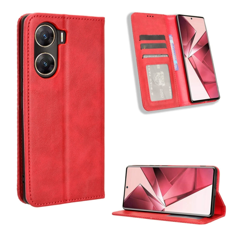 Magnetic Buckle Retro Texture Leather Phone Case, For vivo Y17s 4G, For vivo V29e 5G, For vivo Y27 / Y36 5G / 4G, For vivo Y35+ 5G, For vivo S17 5G / S17 Pro, For vivo S17e, For vivo Y78 Plus, For vivo Y16 / iQOO Z7i, For vivo Y100 5G                  ...