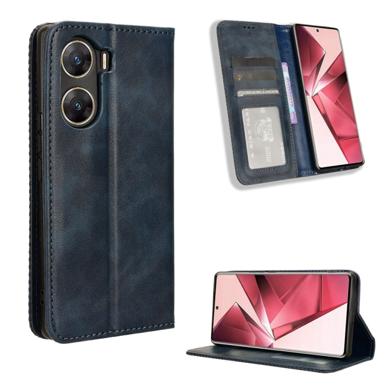 Magnetic Buckle Retro Texture Leather Phone Case, For vivo Y17s 4G, For vivo V29e 5G, For vivo Y27 / Y36 5G / 4G, For vivo Y35+ 5G, For vivo S17 5G / S17 Pro, For vivo S17e, For vivo Y78 Plus, For vivo Y16 / iQOO Z7i, For vivo Y100 5G                  ...
