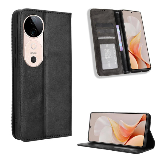 Magnetic Buckle Retro Texture Leather Phone Case, For vivo S19 5G, For vivo Y28 4G, For vivo X100 Ultra 5G, For vivo Y38 5G / Y200i 5G, For vivo Y03 4G, For vivo Y200e 5G / Y100 5G IND, For vivo V30 5G / V30 Pro 5G, For vivo S18 5G / S18 Pro           ...