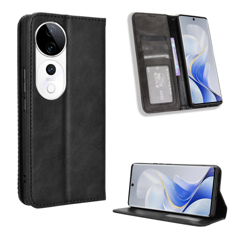 Magnetic Buckle Retro Texture Leather Phone Case, For vivo Y04 4G / Y29s 5G, For vivo V50 5G, For vivo Y19s 4G, For vivo X200 5G, For vivo X200 Pro mini 5G, For vivo X200 Pro 5G, For vivo V40 Lite 4G / 5G IDN, For vivo V40e 5G / iQOO Z9S 5G            ...