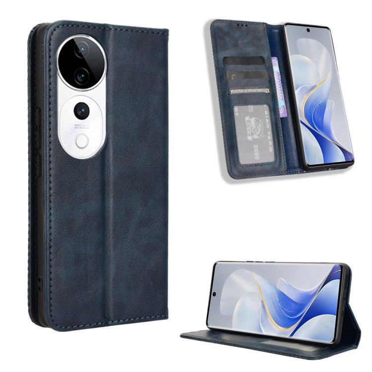 Magnetic Buckle Retro Texture Leather Phone Case, For vivo Y04 4G / Y29s 5G, For vivo V50 5G, For vivo Y19s 4G, For vivo X200 5G, For vivo X200 Pro mini 5G, For vivo X200 Pro 5G, For vivo V40 Lite 4G / 5G IDN, For vivo V40e 5G / iQOO Z9S 5G            ...