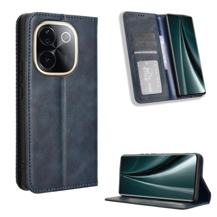Magnetic Buckle Retro Texture Leather Phone Case, For vivo Y04 4G / Y29s 5G, For vivo V50 5G, For vivo Y19s 4G, For vivo X200 5G, For vivo X200 Pro mini 5G, For vivo X200 Pro 5G, For vivo V40 Lite 4G / 5G IDN, For vivo V40e 5G / iQOO Z9S 5G            ...