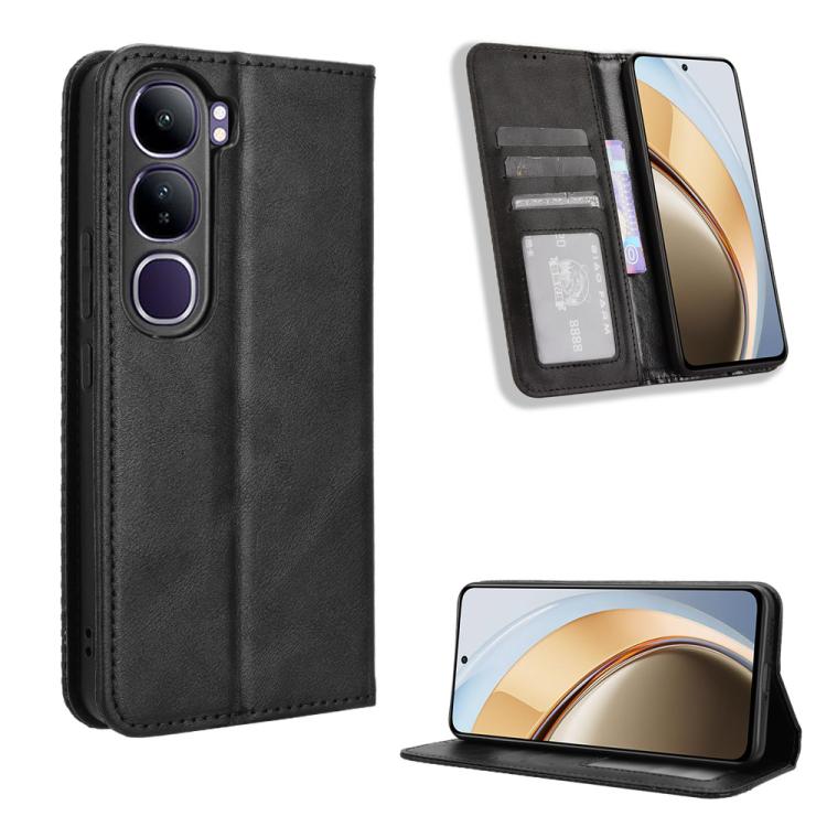 Magnetic Buckle Retro Texture Leather Phone Case, For vivo Y04 4G / Y29s 5G, For vivo V50 5G, For vivo Y19s 4G, For vivo X200 5G, For vivo X200 Pro mini 5G, For vivo X200 Pro 5G, For vivo V40 Lite 4G / 5G IDN, For vivo V40e 5G / iQOO Z9S 5G            ...