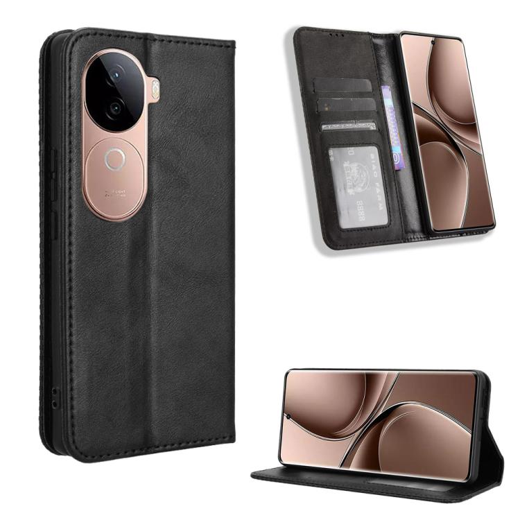 Magnetic Buckle Retro Texture Leather Phone Case, For vivo Y04 4G / Y29s 5G, For vivo V50 5G, For vivo Y19s 4G, For vivo X200 5G, For vivo X200 Pro mini 5G, For vivo X200 Pro 5G, For vivo V40 Lite 4G / 5G IDN, For vivo V40e 5G / iQOO Z9S 5G            ...