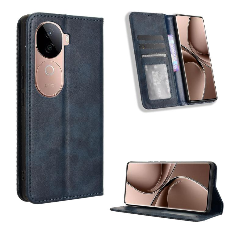 Magnetic Buckle Retro Texture Leather Phone Case, For vivo Y04 4G / Y29s 5G, For vivo V50 5G, For vivo Y19s 4G, For vivo X200 5G, For vivo X200 Pro mini 5G, For vivo X200 Pro 5G, For vivo V40 Lite 4G / 5G IDN, For vivo V40e 5G / iQOO Z9S 5G            ...