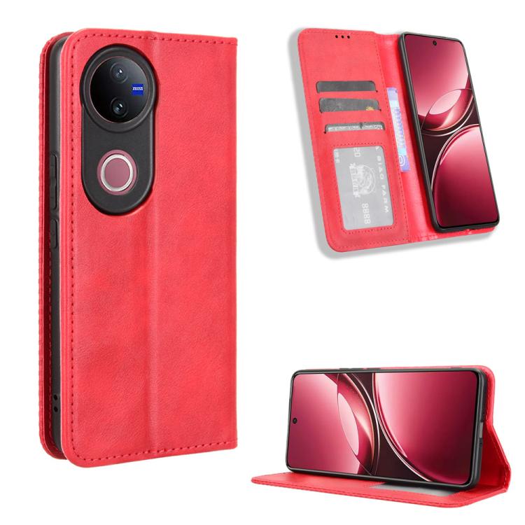 Magnetic Buckle Retro Texture Leather Phone Case, For vivo Y04 4G / Y29s 5G, For vivo V50 5G, For vivo Y19s 4G, For vivo X200 5G, For vivo X200 Pro mini 5G, For vivo X200 Pro 5G, For vivo V40 Lite 4G / 5G IDN, For vivo V40e 5G / iQOO Z9S 5G            ...