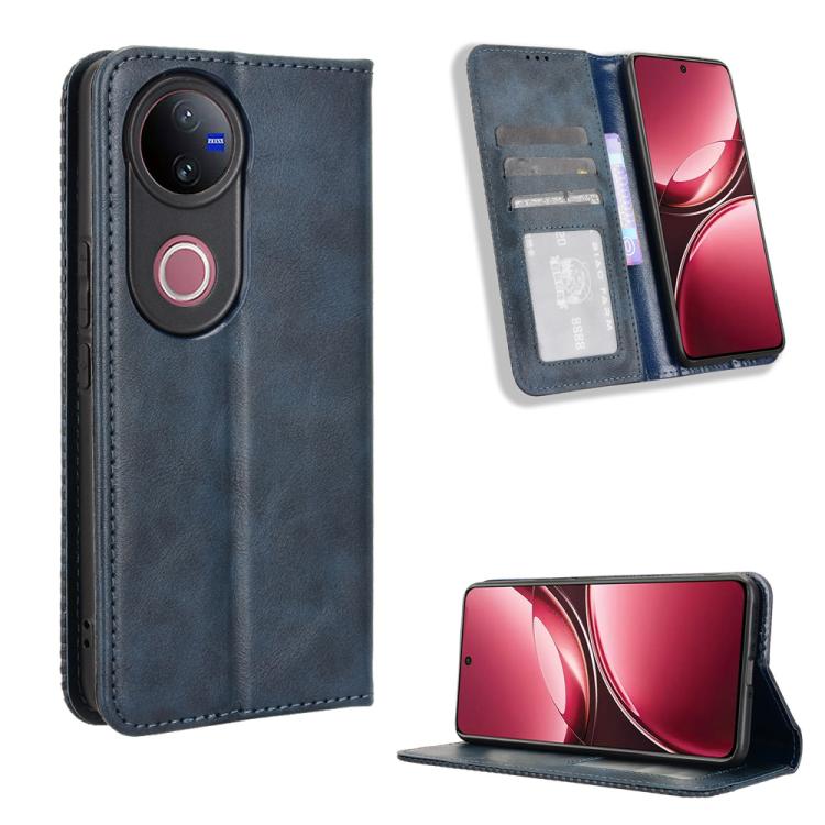 Magnetic Buckle Retro Texture Leather Phone Case, For vivo Y04 4G / Y29s 5G, For vivo V50 5G, For vivo Y19s 4G, For vivo X200 5G, For vivo X200 Pro mini 5G, For vivo X200 Pro 5G, For vivo V40 Lite 4G / 5G IDN, For vivo V40e 5G / iQOO Z9S 5G            ...