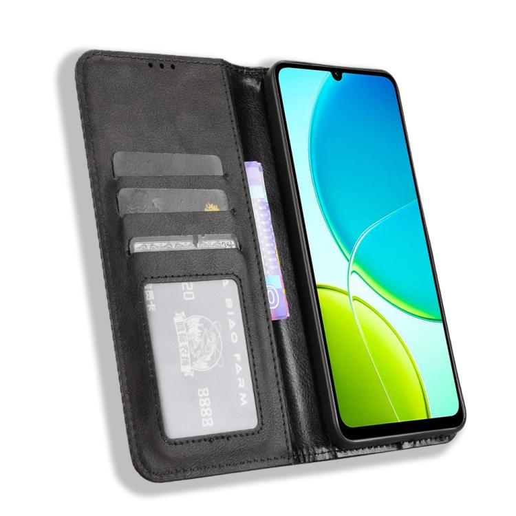 Magnetic Buckle Retro Texture Leather Phone Case, For vivo Y04 4G / Y29s 5G, For vivo V50 5G, For vivo Y19s 4G, For vivo X200 5G, For vivo X200 Pro mini 5G, For vivo X200 Pro 5G, For vivo V40 Lite 4G / 5G IDN, For vivo V40e 5G / iQOO Z9S 5G            ...