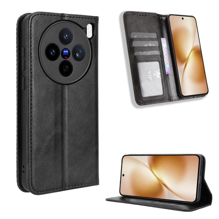 Magnetic Buckle Retro Texture Leather Phone Case