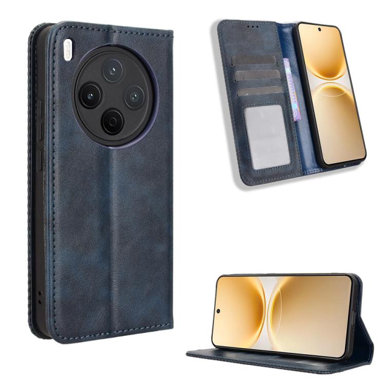 Magnetic Buckle Retro Texture Leather Phone Case, For vivo S50 Pro mini / X300 FE 5G Russia, For vivo Y600 Pro 5G, For vivo T5 Pro 5G / iQOO Z11 5G, For vivo Y21 5G / Y05 4G, For vivo V70 FE 5G, For vivo V70 5G / V70 Elite 5G                           ...