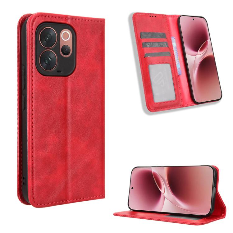 Magnetic Buckle Retro Texture Leather Phone Case, For vivo S50 Pro mini / X300 FE 5G Russia, For vivo Y600 Pro 5G, For vivo T5 Pro 5G / iQOO Z11 5G, For vivo Y21 5G / Y05 4G, For vivo V70 FE 5G, For vivo V70 5G / V70 Elite 5G                           ...