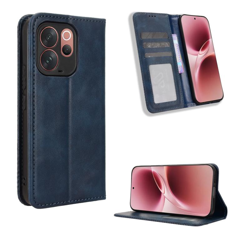 Magnetic Buckle Retro Texture Leather Phone Case, For vivo S50 Pro mini / X300 FE 5G Russia, For vivo Y600 Pro 5G, For vivo T5 Pro 5G / iQOO Z11 5G, For vivo Y21 5G / Y05 4G, For vivo V70 FE 5G, For vivo V70 5G / V70 Elite 5G                           ...