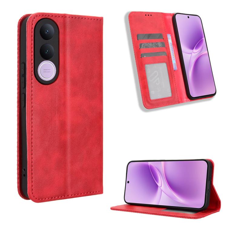 Magnetic Buckle Retro Texture Leather Phone Case, For vivo S50 Pro mini / X300 FE 5G Russia, For vivo Y600 Pro 5G, For vivo T5 Pro 5G / iQOO Z11 5G, For vivo Y21 5G / Y05 4G, For vivo V70 FE 5G, For vivo V70 5G / V70 Elite 5G                           ...