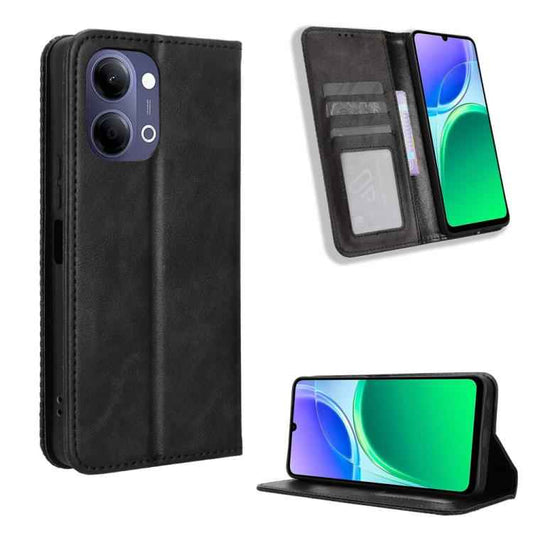 Magnetic Buckle Retro Texture Leather Phone Case, For vivo Y21 5G / Y05 4G, For vivo V70 FE 5G, For vivo V70 5G / V70 Elite 5G, For vivo iQOO Z11 Turbo 5G / 15R 5G, For vivo Y31d 4G / Y500i 5G, For vivo Y500 Pro 5G, For vivo iQOO 15 5G, For vivo X300 P...