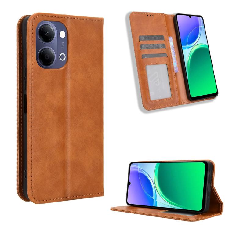 Magnetic Buckle Retro Texture Leather Phone Case, For vivo S50 Pro mini / X300 FE 5G Russia, For vivo Y600 Pro 5G, For vivo T5 Pro 5G / iQOO Z11 5G, For vivo Y21 5G / Y05 4G, For vivo V70 FE 5G, For vivo V70 5G / V70 Elite 5G                           ...