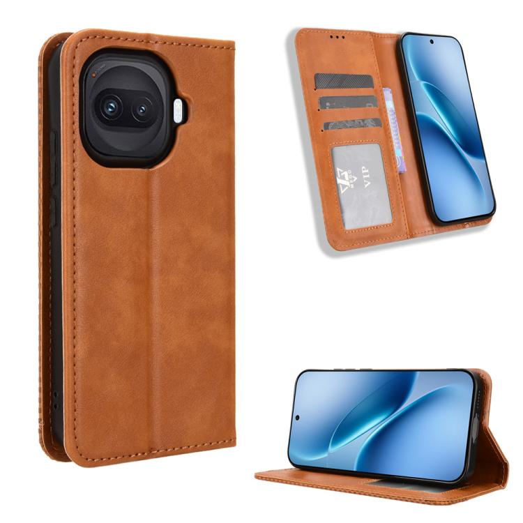 Magnetic Buckle Retro Texture Leather Phone Case, For vivo S50 Pro mini / X300 FE 5G Russia, For vivo Y600 Pro 5G, For vivo T5 Pro 5G / iQOO Z11 5G, For vivo Y21 5G / Y05 4G, For vivo V70 FE 5G, For vivo V70 5G / V70 Elite 5G                           ...
