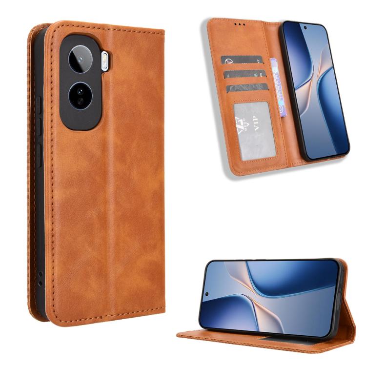 Magnetic Buckle Retro Texture Leather Phone Case, For vivo S50 Pro mini / X300 FE 5G Russia, For vivo Y600 Pro 5G, For vivo T5 Pro 5G / iQOO Z11 5G, For vivo Y21 5G / Y05 4G, For vivo V70 FE 5G, For vivo V70 5G / V70 Elite 5G                           ...
