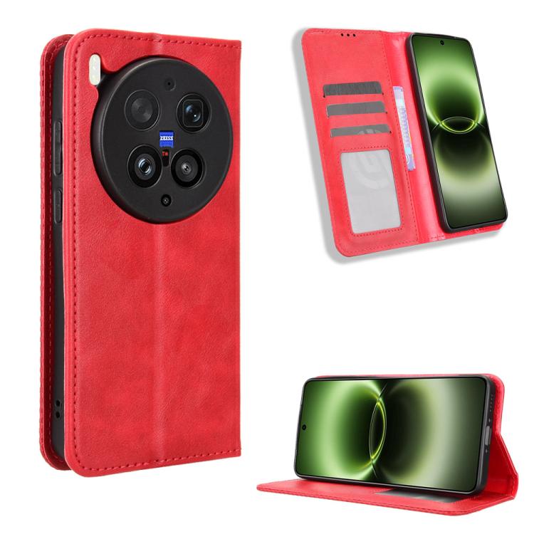 Magnetic Buckle Retro Texture Leather Phone Case, For vivo S50 Pro mini / X300 FE 5G Russia, For vivo Y600 Pro 5G, For vivo T5 Pro 5G / iQOO Z11 5G, For vivo Y21 5G / Y05 4G, For vivo V70 FE 5G, For vivo V70 5G / V70 Elite 5G                           ...