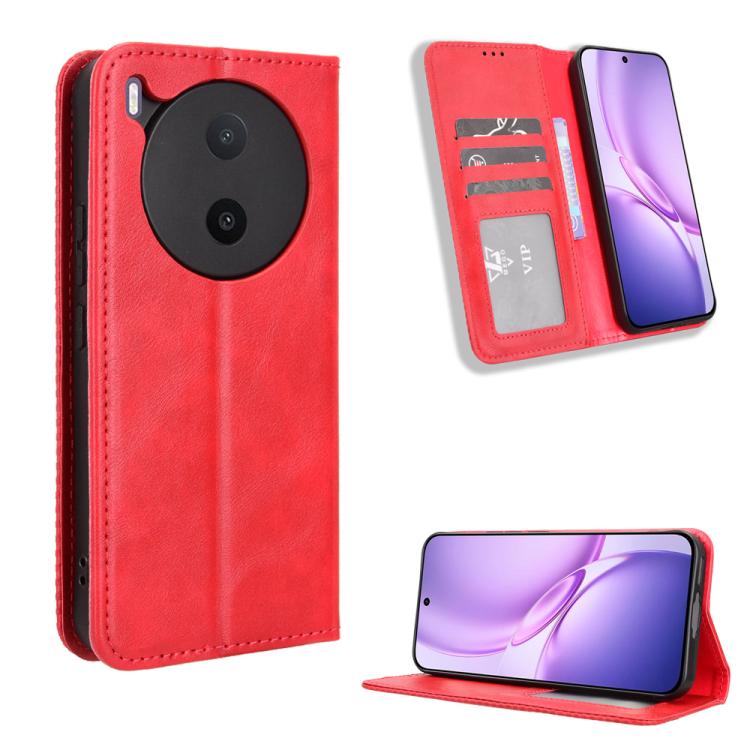 Magnetic Buckle Retro Texture Leather Phone Case, For vivo S50 Pro mini / X300 FE 5G Russia, For vivo Y600 Pro 5G, For vivo T5 Pro 5G / iQOO Z11 5G, For vivo Y21 5G / Y05 4G, For vivo V70 FE 5G, For vivo V70 5G / V70 Elite 5G                           ...