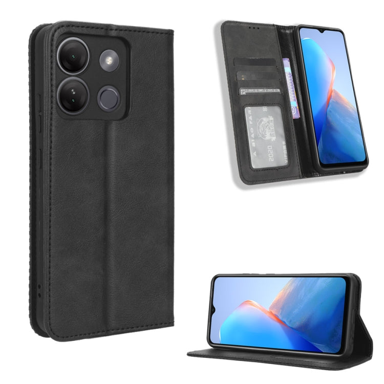 Magnetic Buckle Retro Texture Leather Phone Case, For Infinix Hot 40 4G, For Infinix Hot 40i 4G, For Infinix Smart 8 X6525, For Infinix Zero 30 4G, For Infinix Zero 30 5G, For Infinix GT 10 Pro, For Infinix Hot 30 5G X6832, For Infinix Smart 7 Plus����...
