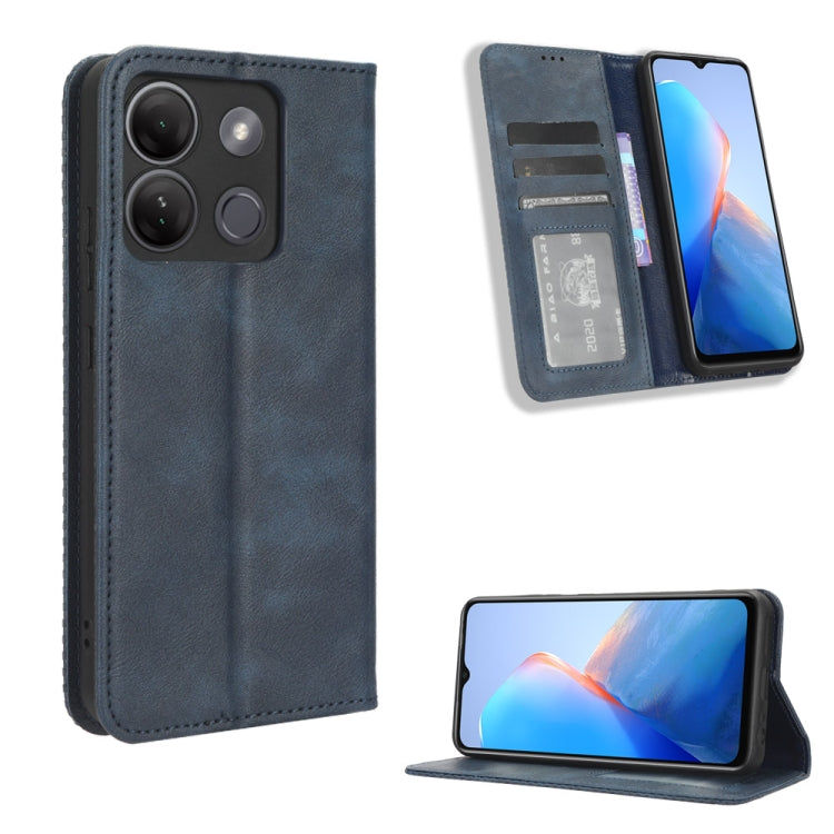 Magnetic Buckle Retro Texture Leather Phone Case, For Infinix Smart 7 Plus, For Infinix Note 30 5G, For Infinix Smart 7 HD X6516, For Infinix Note 30i, For Infinix Note 30 Pro, For Infinix Note 30 4G, For Infinix Note 30 VIP